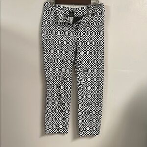 Black and White Geometric Pattern Pants